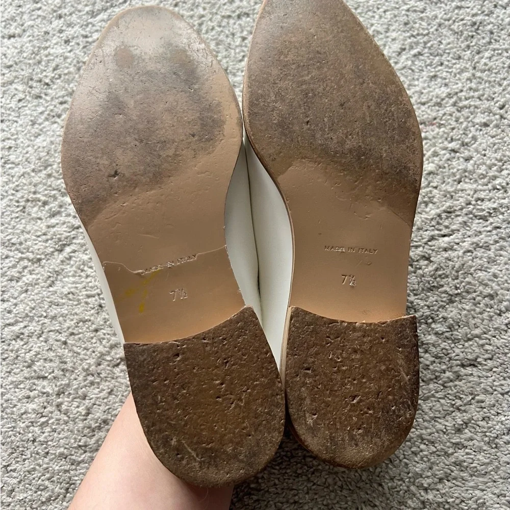Everlane Womens Size 7.5 The Modern Loafer Mule White Patent Leather Slip On - Picture 5 of 7